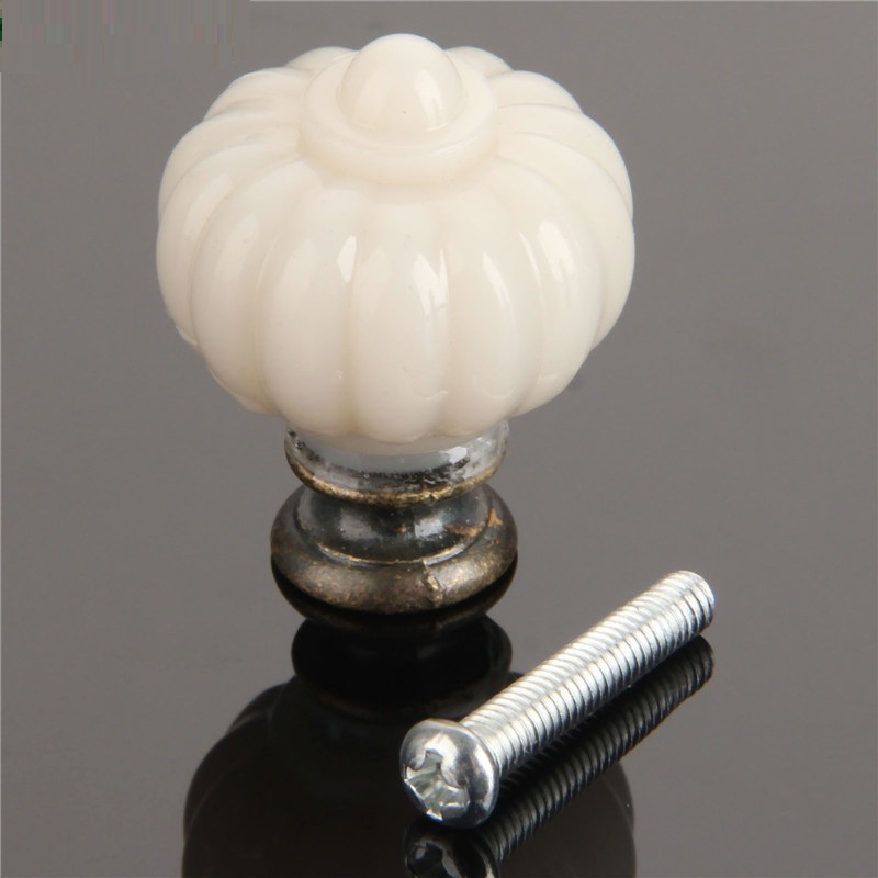 Furniture Joint Hardware - 1Pc Acrylic Ivory White Pumpkin Cabinet