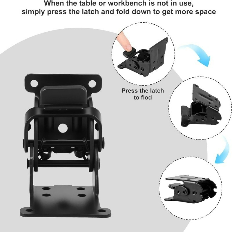 Self Locking Folding Hinge 90  - Furniture Hardware For Legs 评论和价格